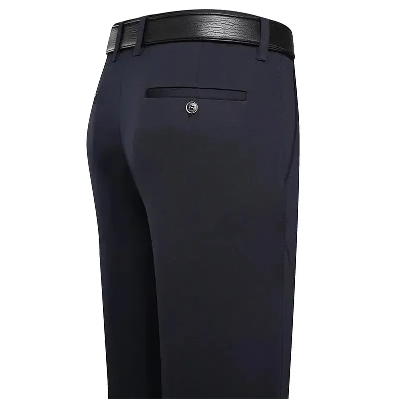 Mens Summer Spring Business Casual Pants Lightweight Dress