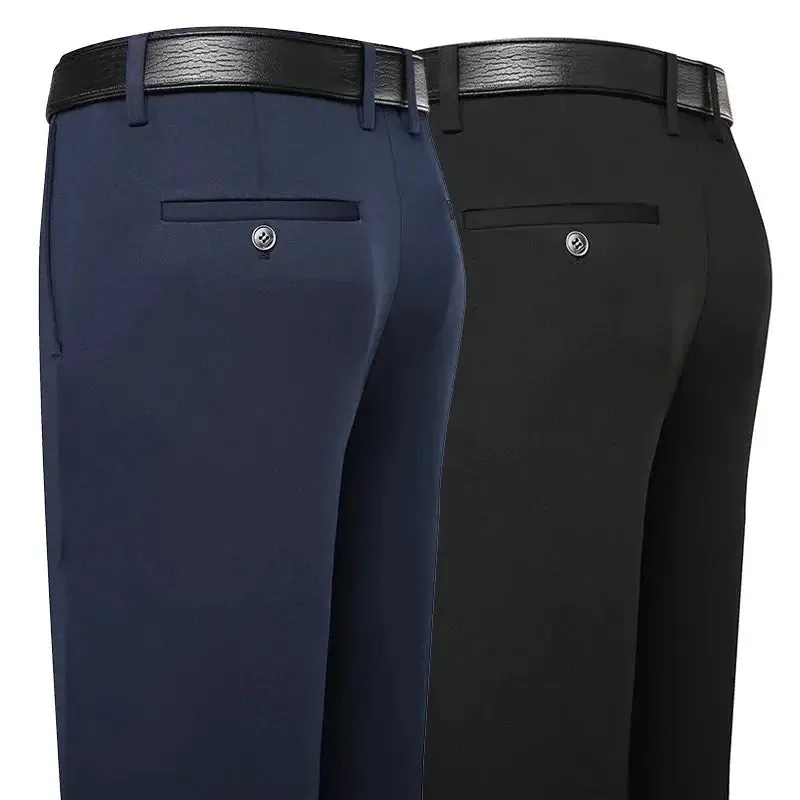 Mens Summer Spring Business Casual Pants Lightweight Dress