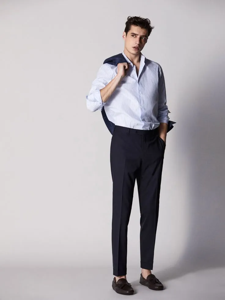 Mens Summer Spring Business Casual Pants Lightweight Dress