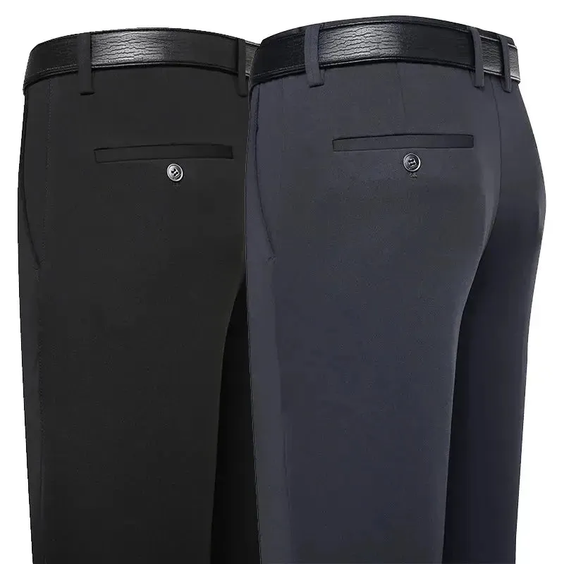 Mens Summer Spring Business Casual Pants Lightweight Dress