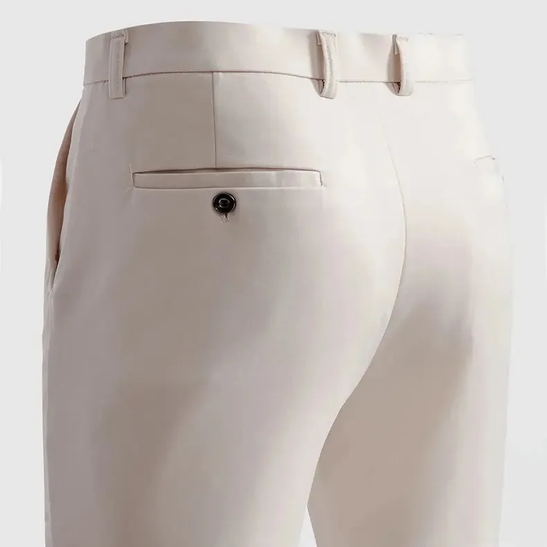 Mens Summer Spring Business Casual Pants Lightweight Dress