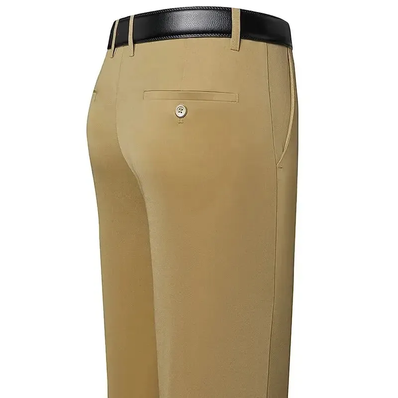 Mens Summer Spring Business Casual Pants Lightweight Dress