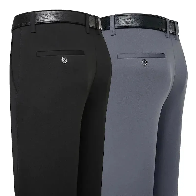 Mens Summer Spring Business Casual Pants Lightweight Dress