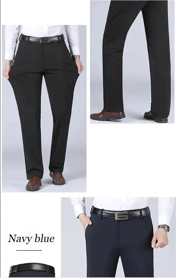 Mens Summer Spring Business Casual Pants Lightweight Dress