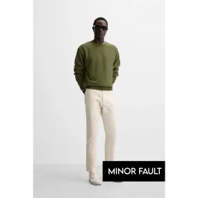 (Minor Fault) Ecru Slim Fit Chinos