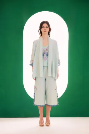 Mint Embroidered Dreamer Cape