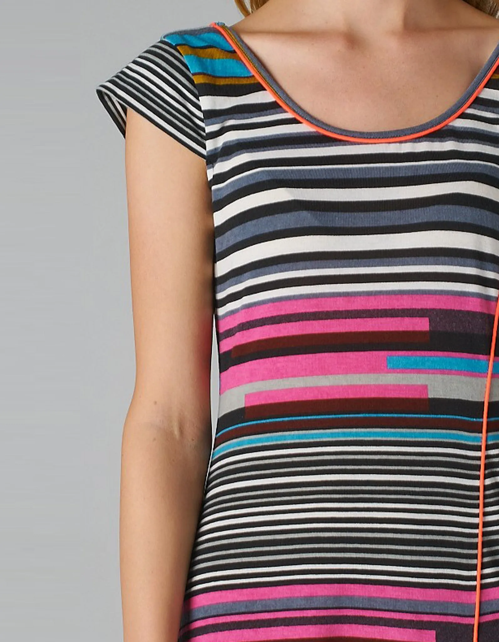 Multi-Color High Low Maxi Dress