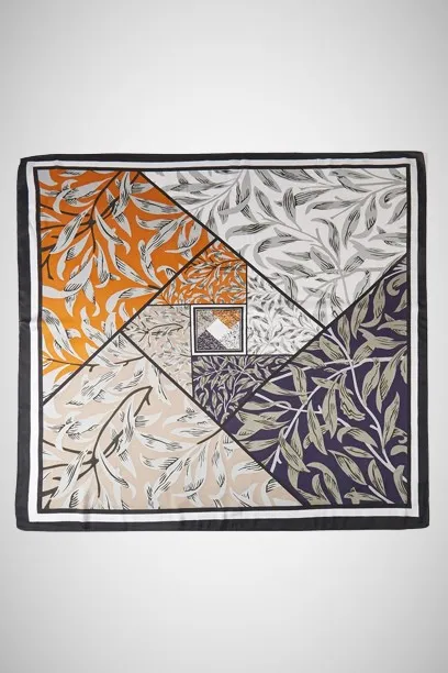 Multi Leaves Pattern Bandana Scarf