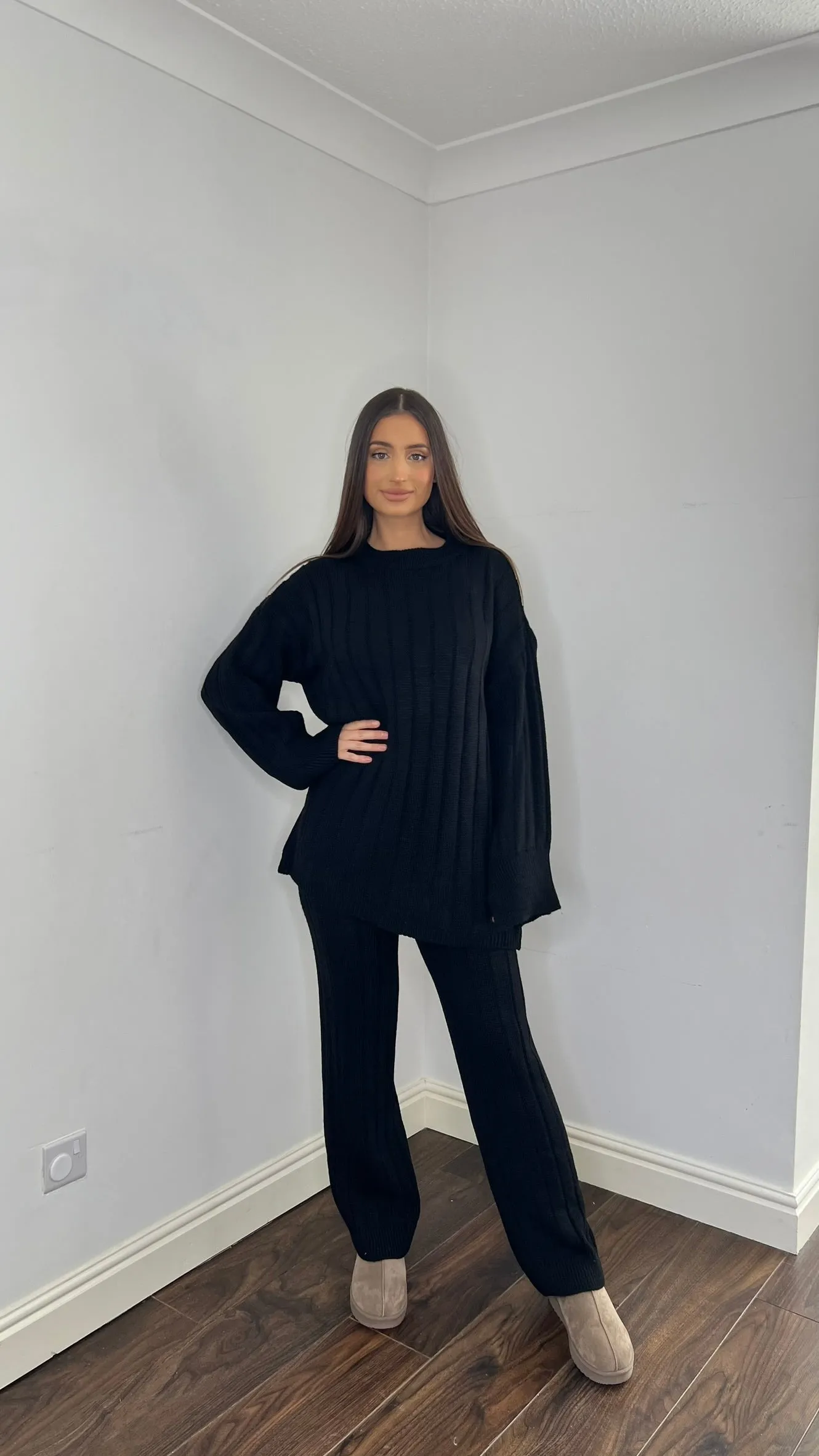 Naia Knitted Co-Ord - Black