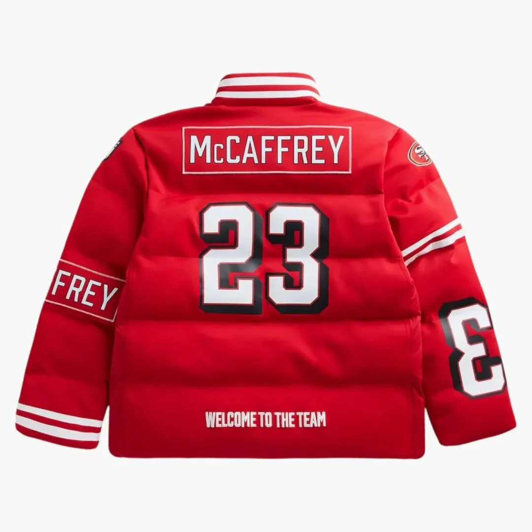 Off Season X Nfl Christian Mccaffrey San Francisco 49ers Player Puffer Jacket Scarlet Red