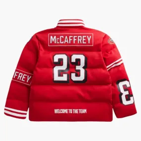 Off Season X Nfl Christian Mccaffrey San Francisco 49ers Player Puffer Jacket Scarlet Red