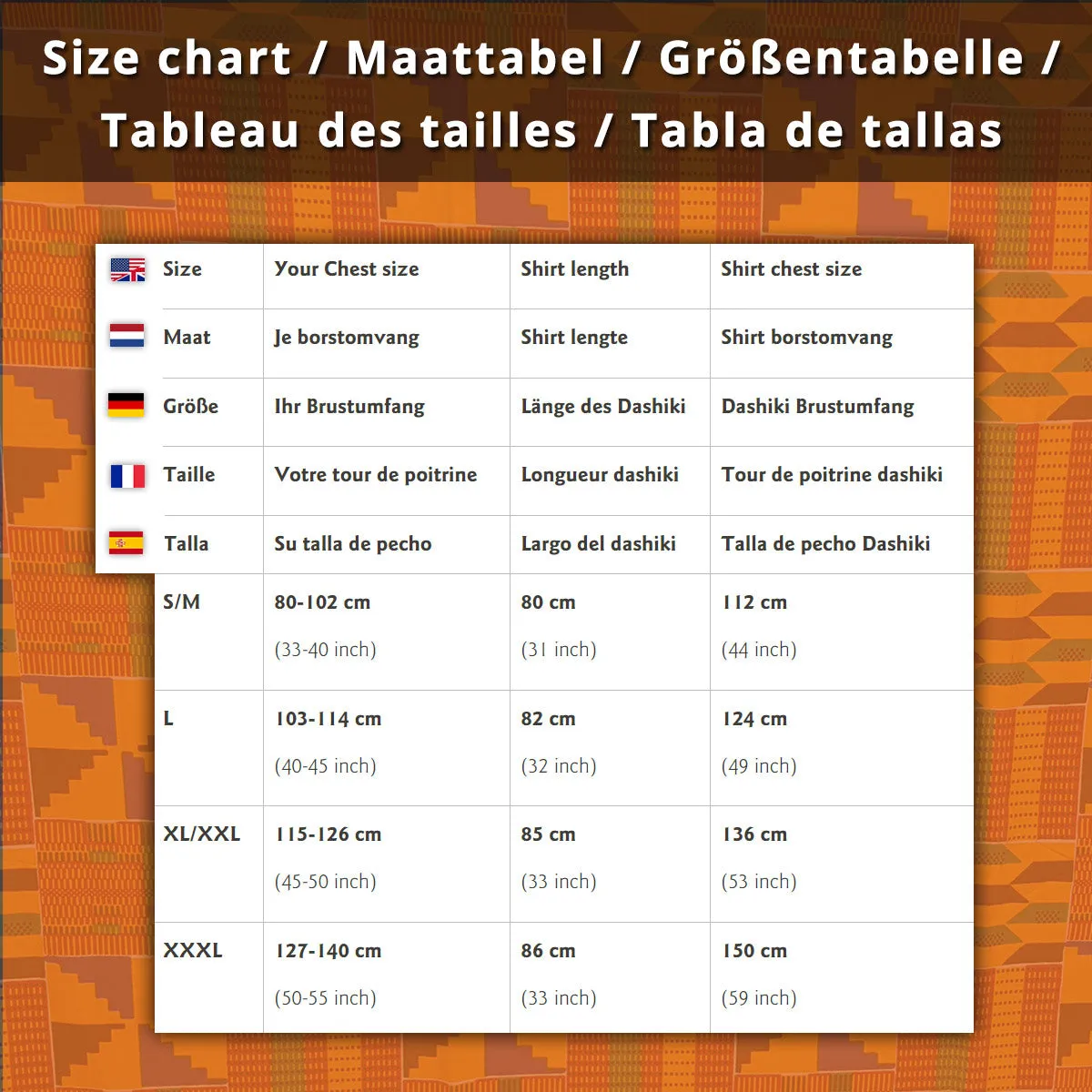 Orange Dashiki Shirt / Dashiki Dress - African print top - Unisex