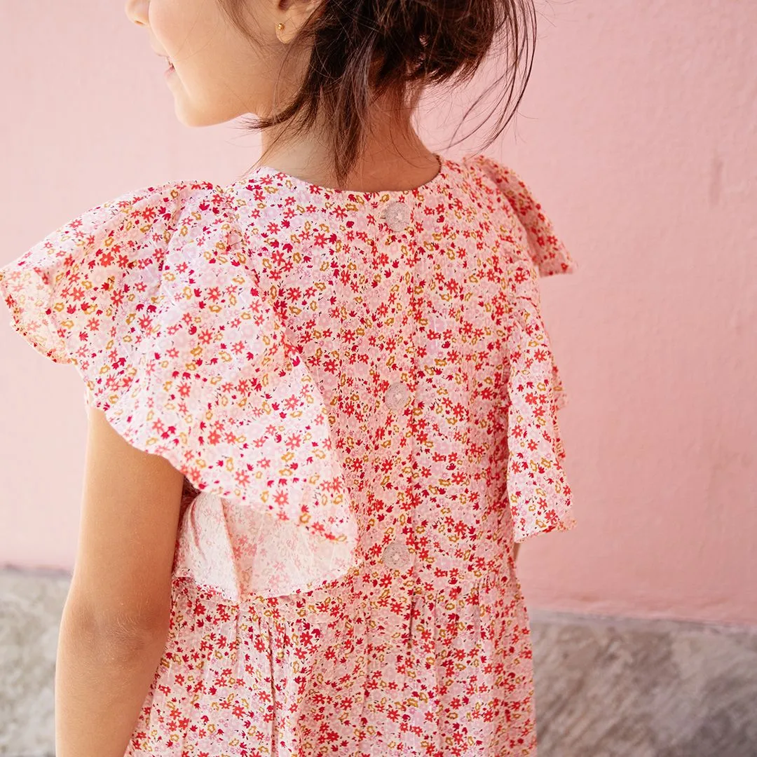 Pink Chicken Raphaela Jumper in Pink Mini Ditsy (sizes 4-6)