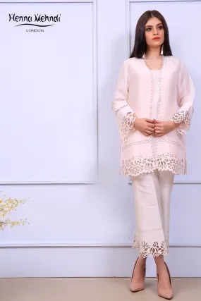 Pink Laser Cut Jacket Outfit