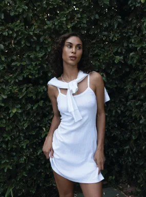 Pointelle Knit Mini Tennis Dress