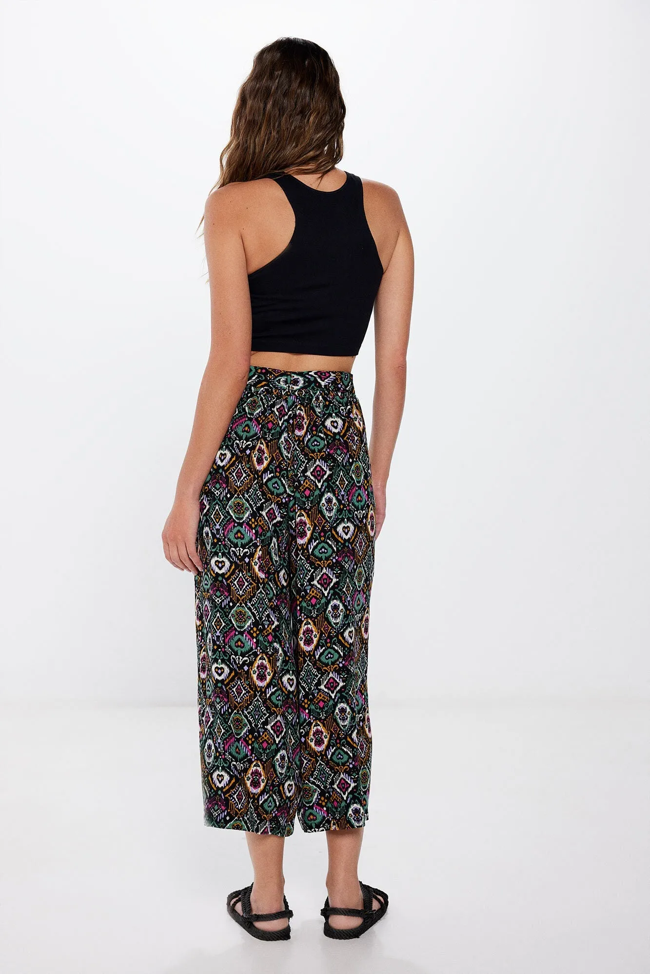 Printed flowing culottes