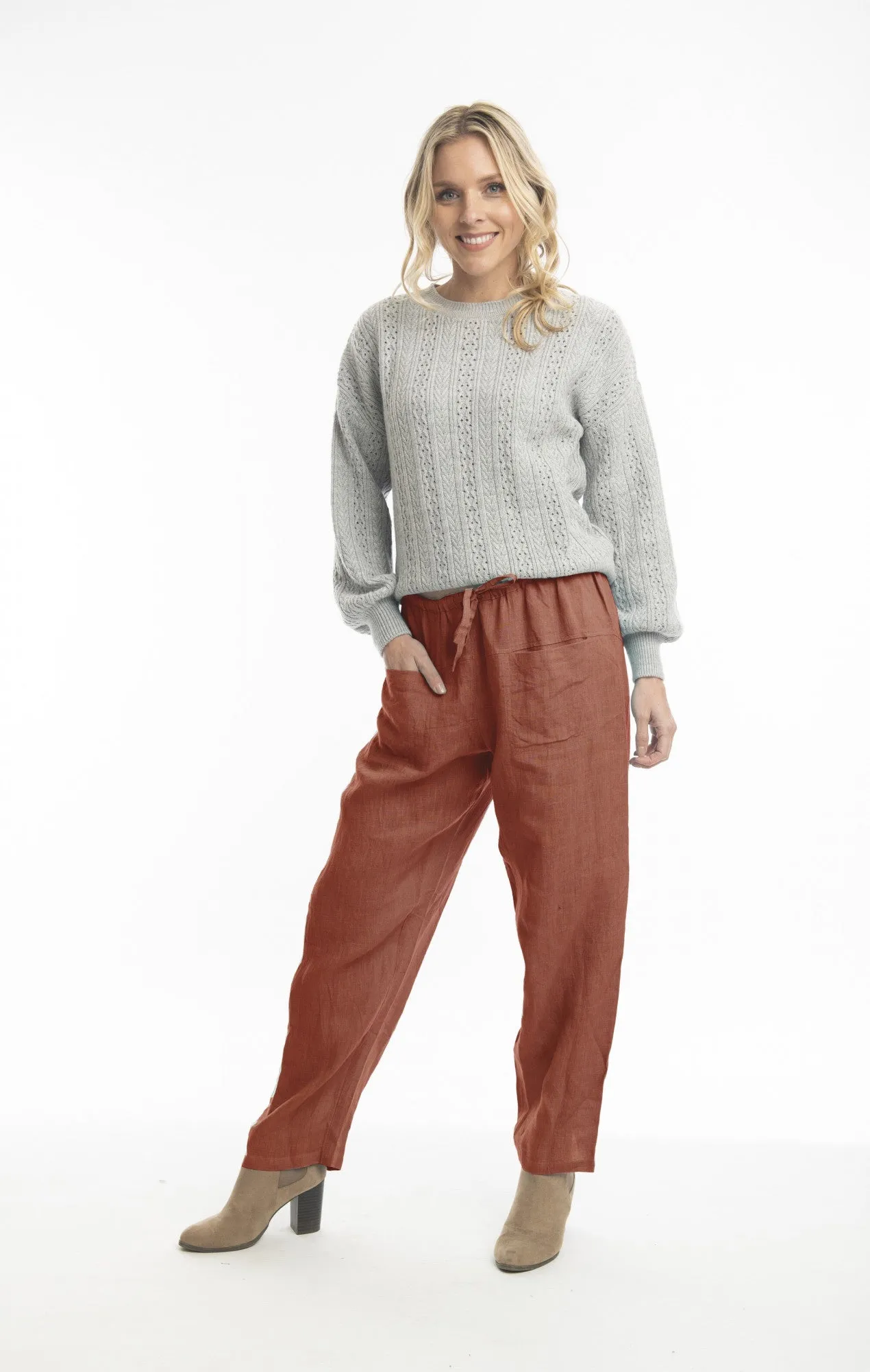 Pure Linen Pants Boho