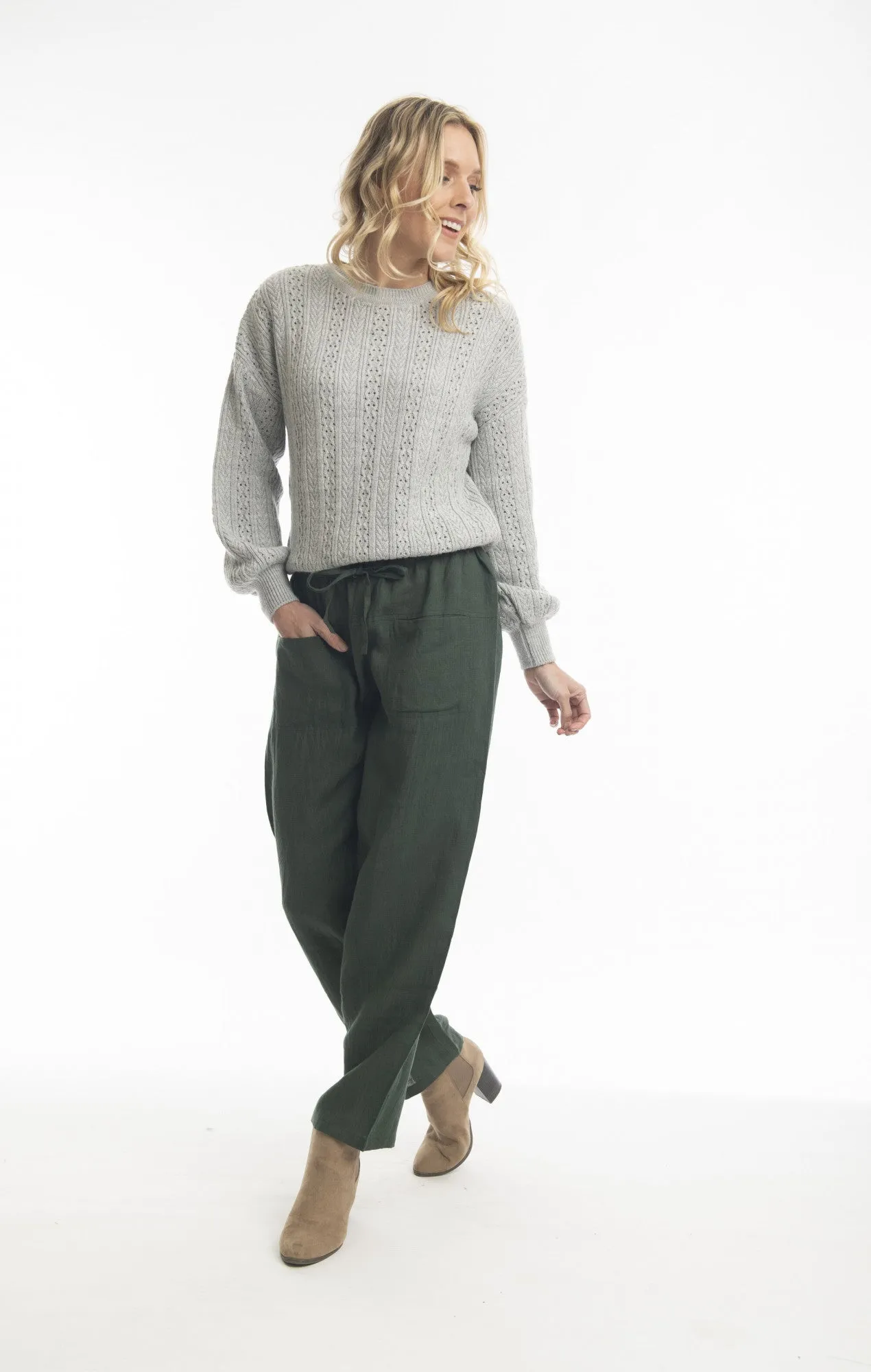 Pure Linen Pants Boho