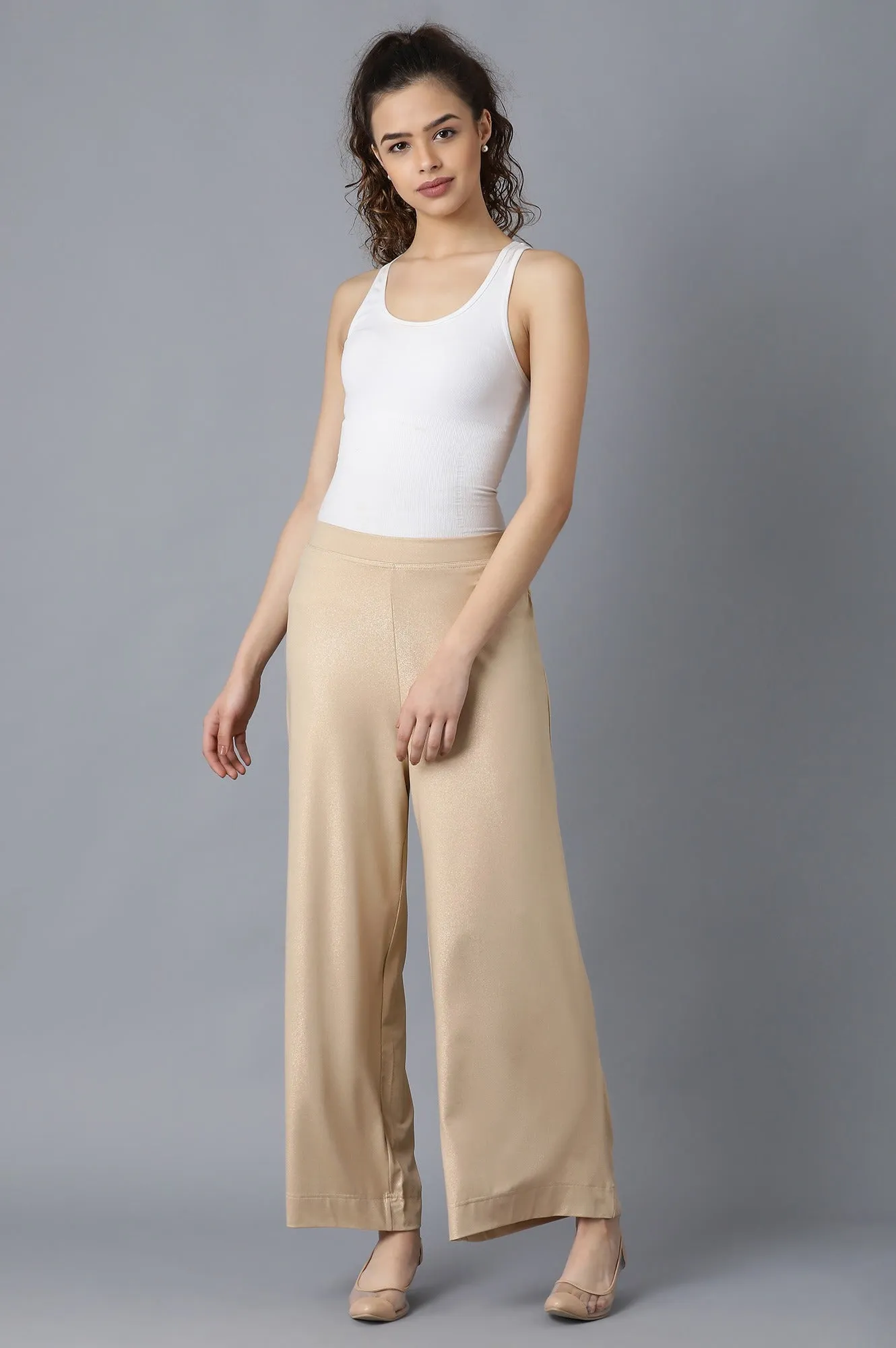 Rose Gold Straight Palazzo
