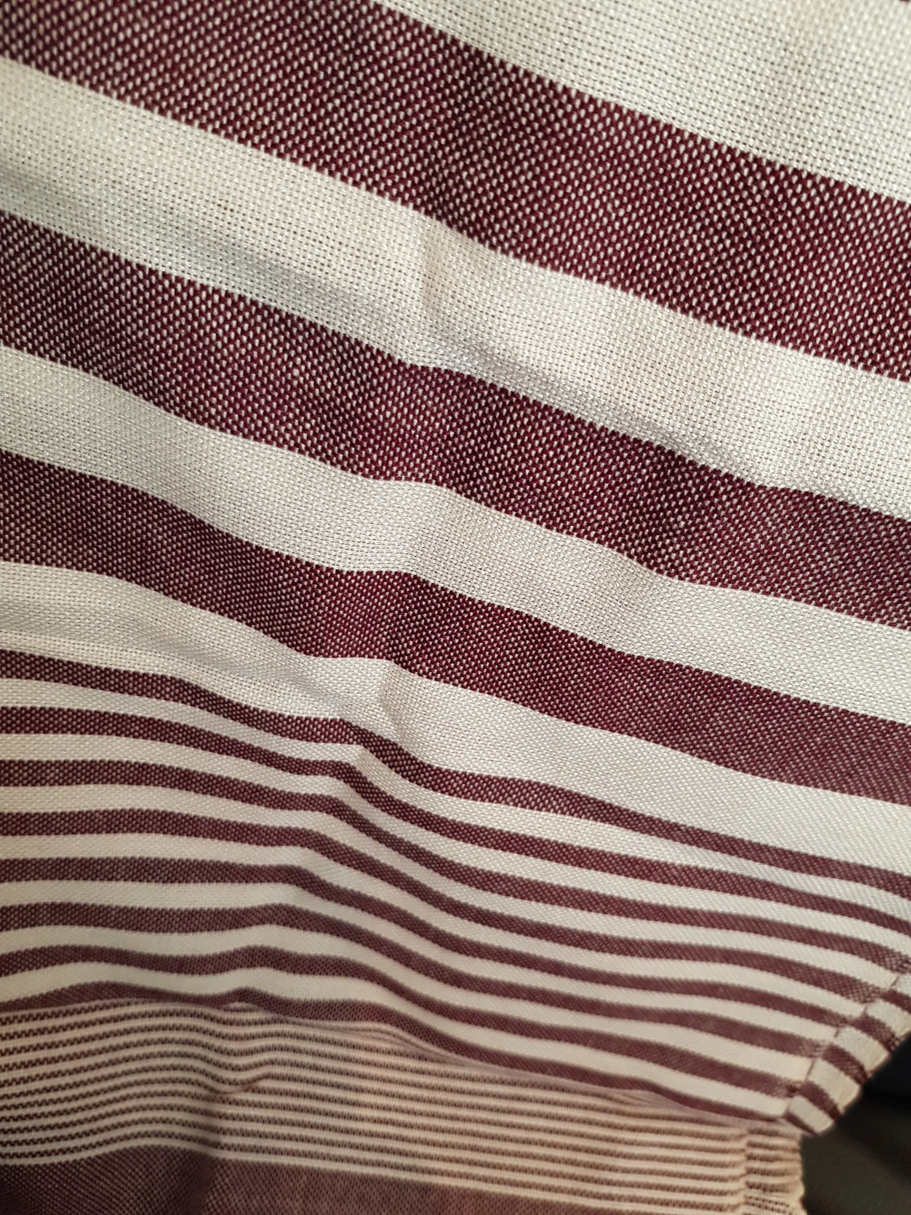 Scarf - Grape Narrow Stripe - Handmade