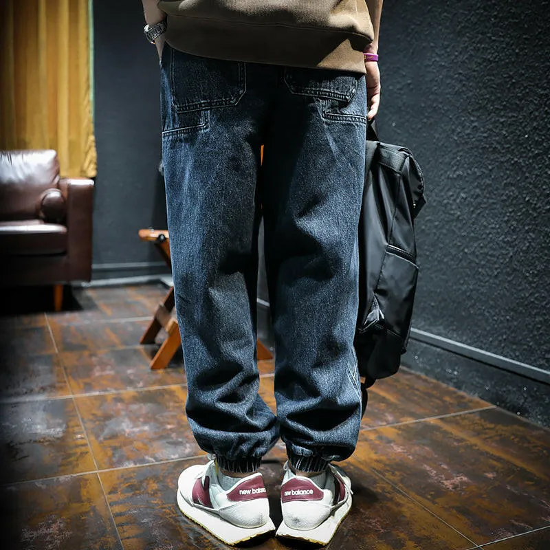 Side Stitch Loose Jeans P0036