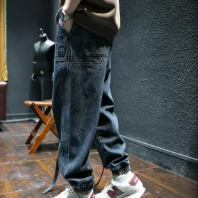 Side Stitch Loose Jeans P0036