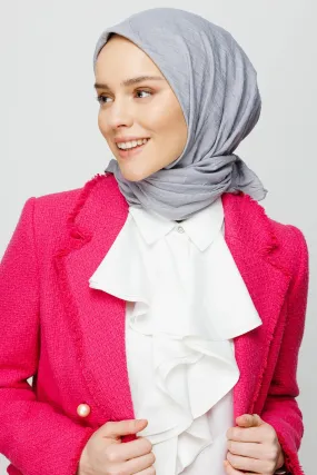 Silver Bamboo Square Scarf