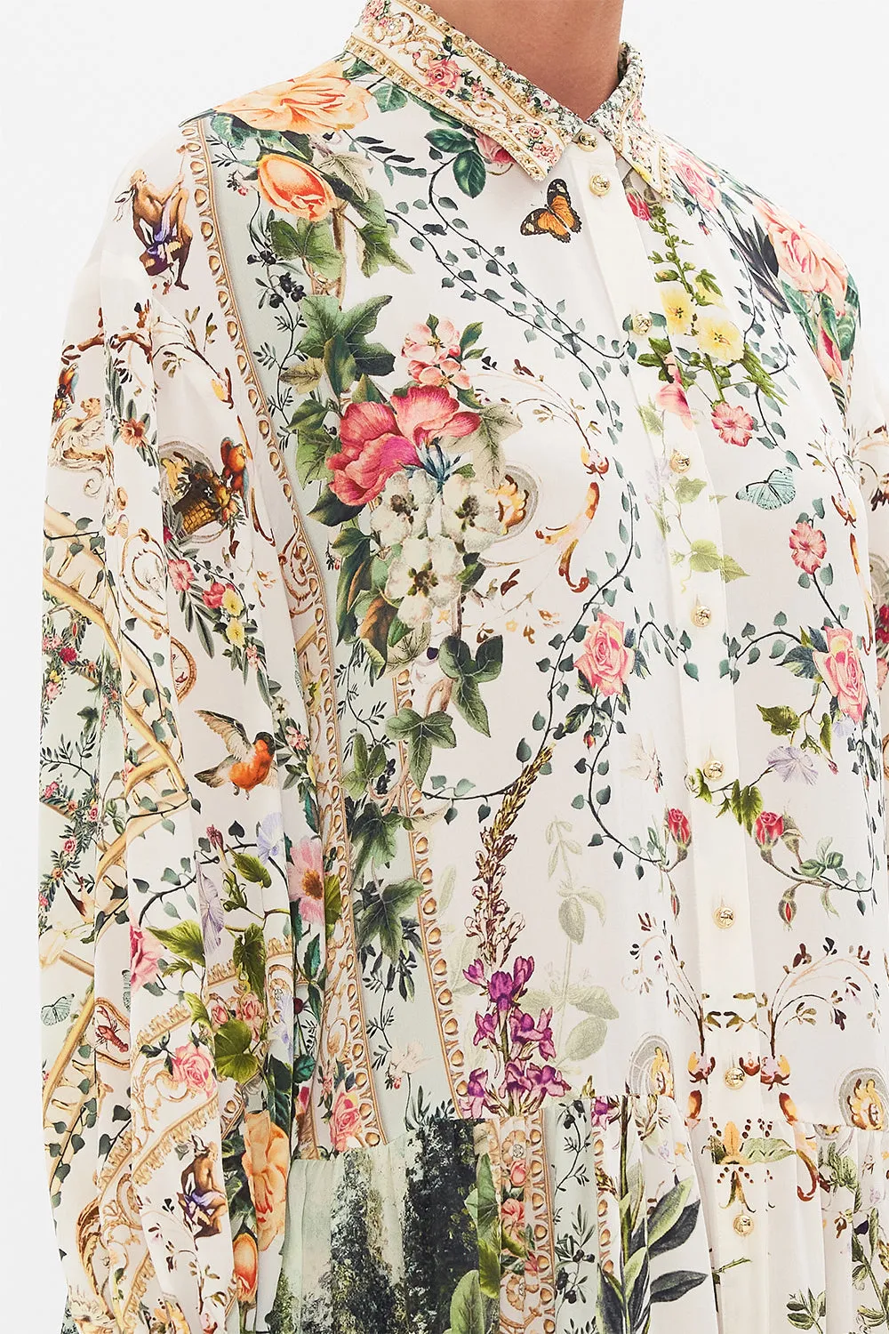 TIERED SHIRT DRESS RENAISSANCE ROMANCE
