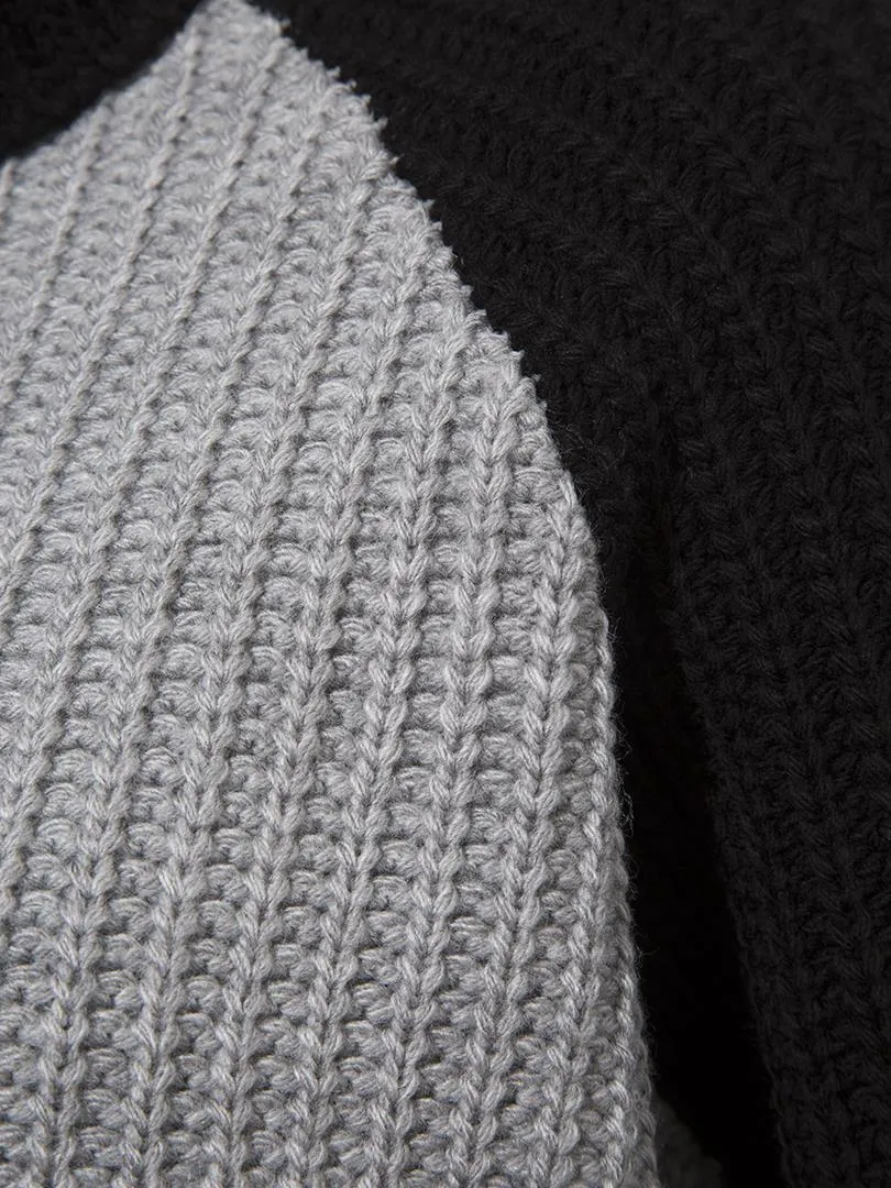 Turtleneck Knitwear Sweater - Grey