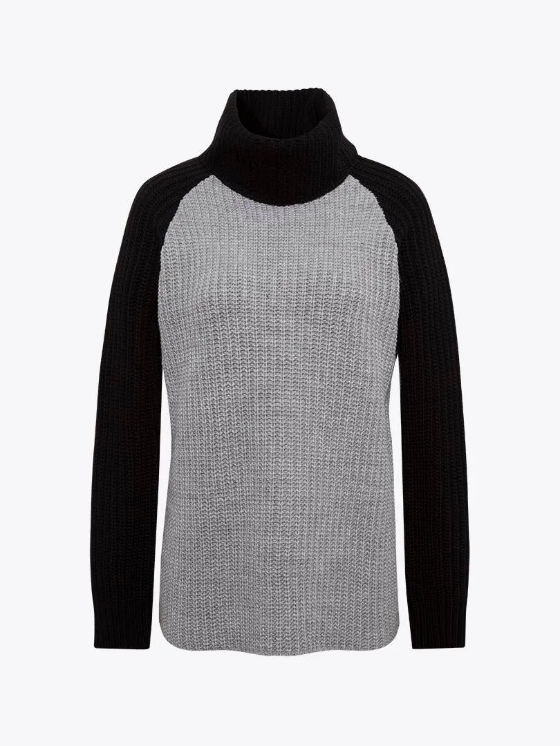 Turtleneck Knitwear Sweater - Grey