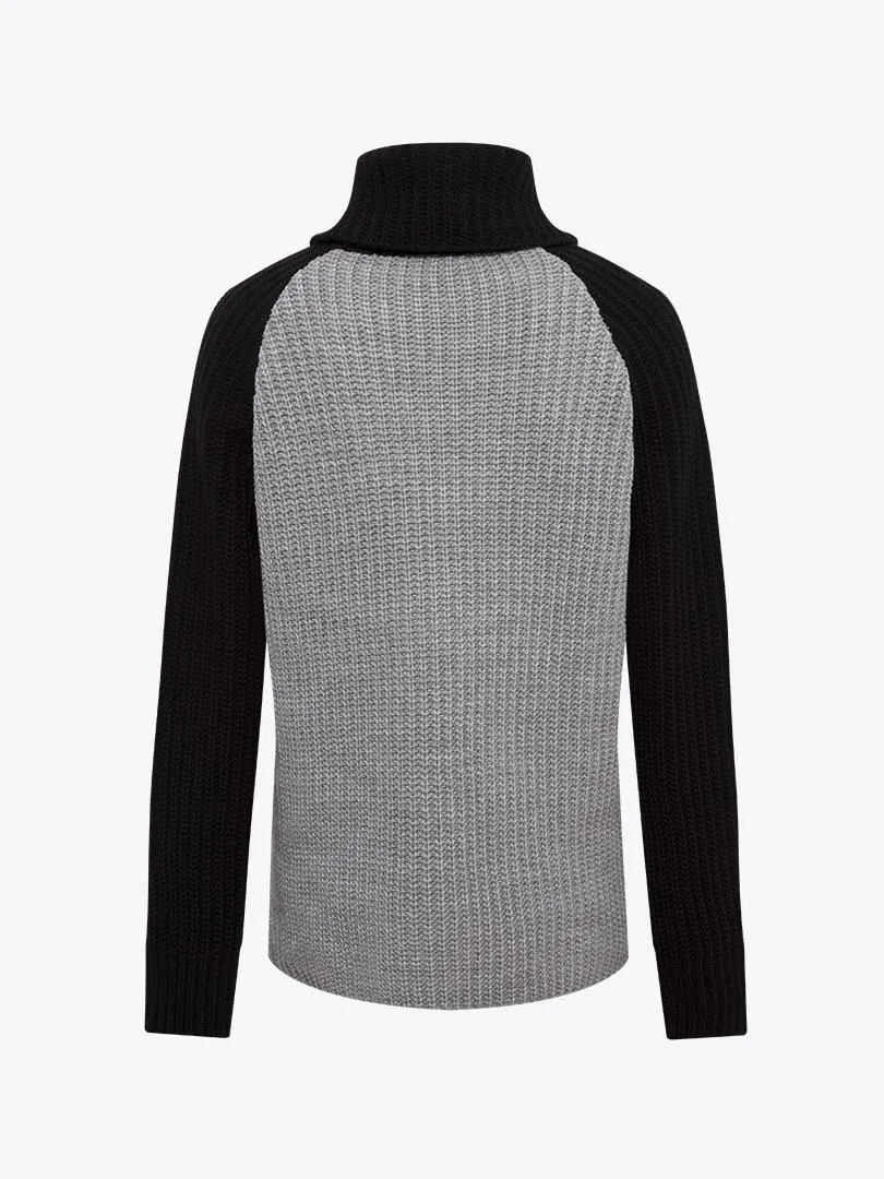 Turtleneck Knitwear Sweater - Grey