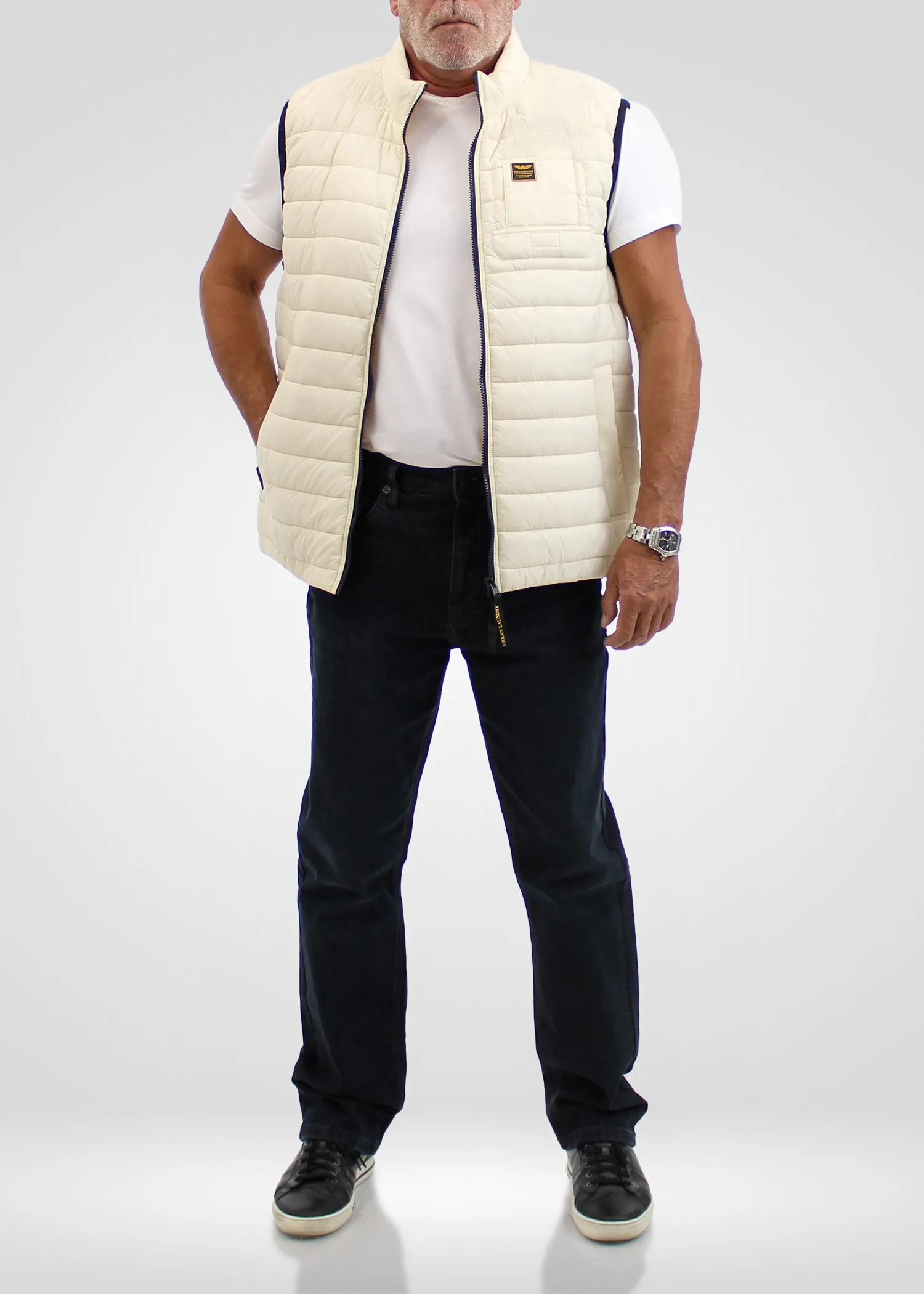URBAN LAUNDRY Sleeveless Cream Puffer Jacket