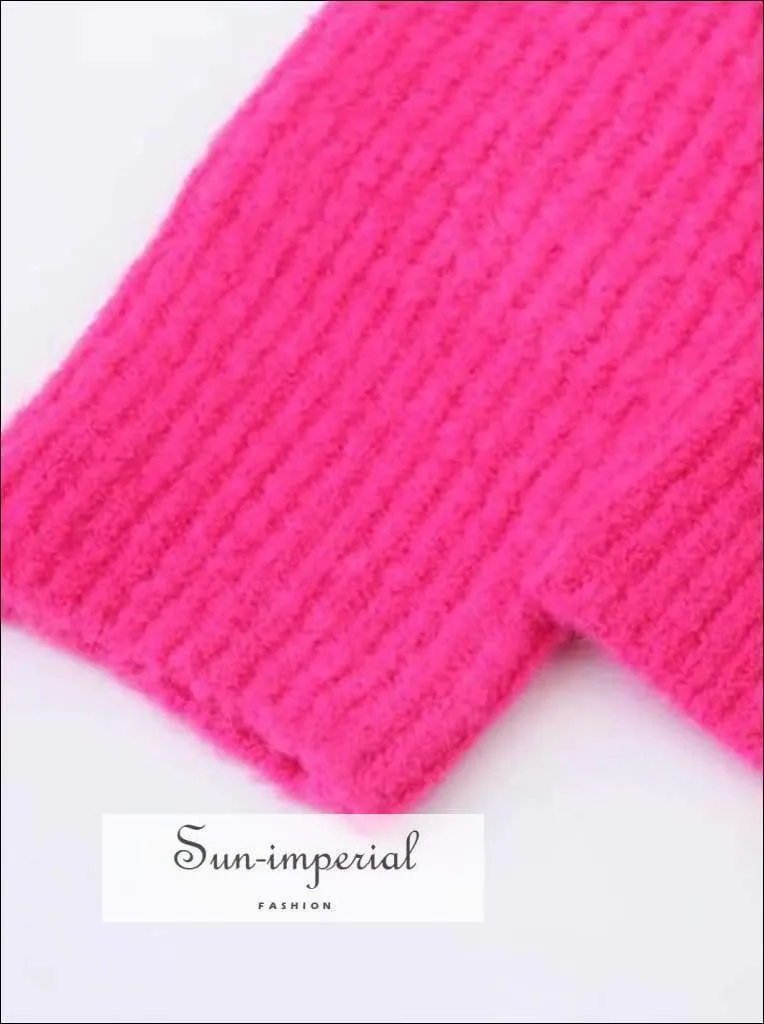 Women Wine Red Oversized Turtleneck Loose Pullovers Jumper Soft Warm Sweater